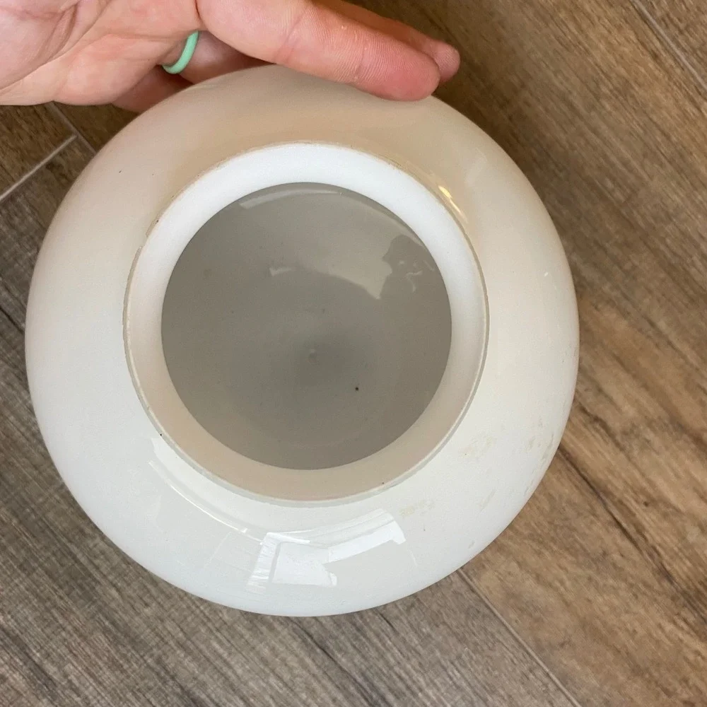 Vintage White Milk Glass Schoolhouse Lamp Shade 3-4 Inch Fitter Replacement